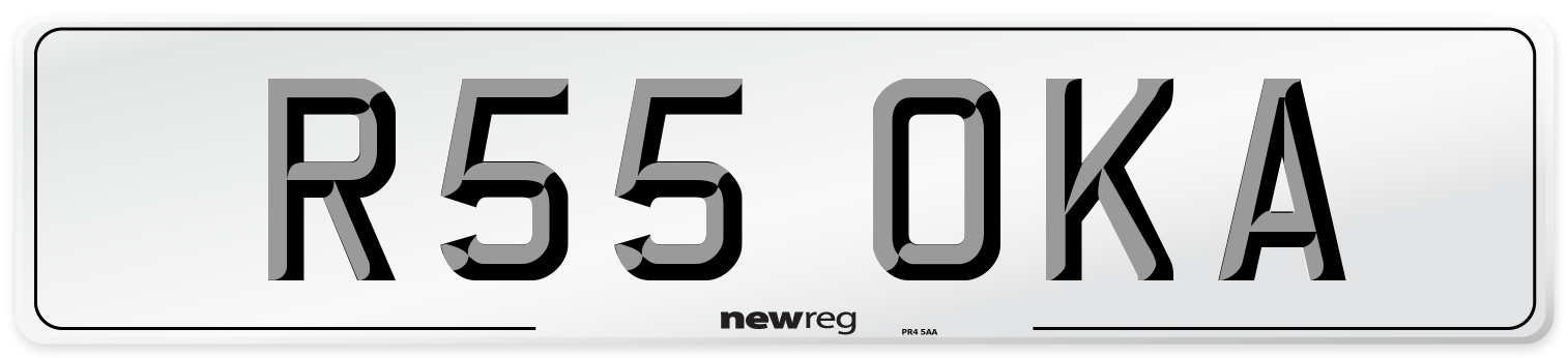 R55 OKA Number Plate from New Reg